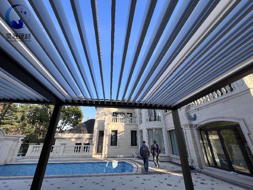 上海高端別墅涼亭翻轉百葉